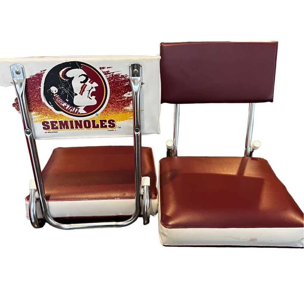 VTG FSU Florida State Seminoles Stadium Bleacher Seat Folding Cushion Chair 2 se